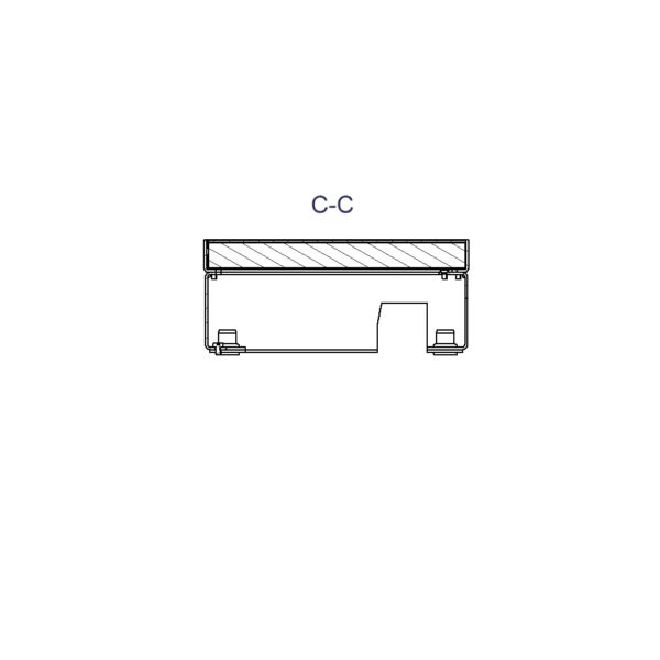 Produktbild UBD 165 153  -  Unterflur-Bodendose UBD 160 small inkl. belegtem Blinddeckel aus Chromstahl, geschliffen
